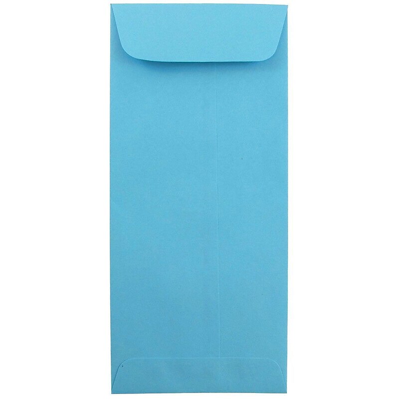 JAM Paper #10 Policy Business Colored Envelopes, 4.125 x 9.5, Blue Recycled, Bulk 500/Box (15880H) image 1