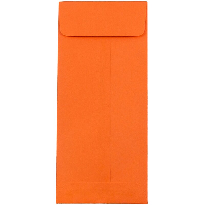 JAM Paper #10 Policy Business Colored Envelopes, 4 1/8" x 9 1/2", Orange Recycled, 25/Pack (15887) image 1