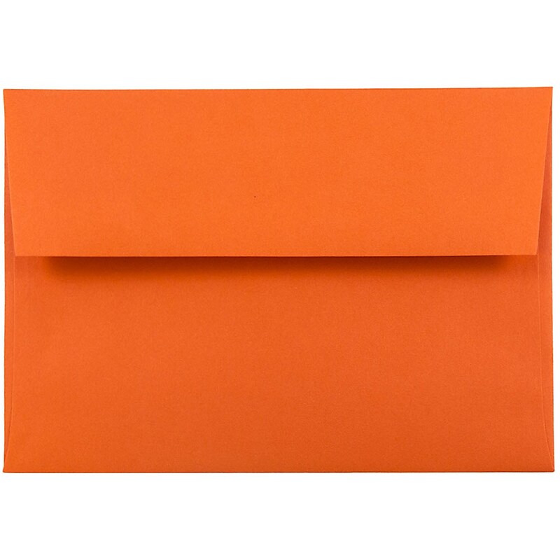 JAM Paper A6 Colored Invitation Envelopes, 4.75 x 6.5, Orange Recycled, 25/Pack (15905) image 1