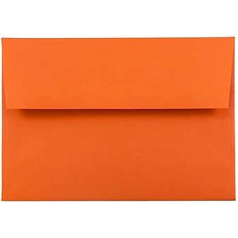 JAM Paper® A6 Colored Invitation Envelopes, 4.75 x 6.5, Orange Recycled, 25/Pack (15905)
