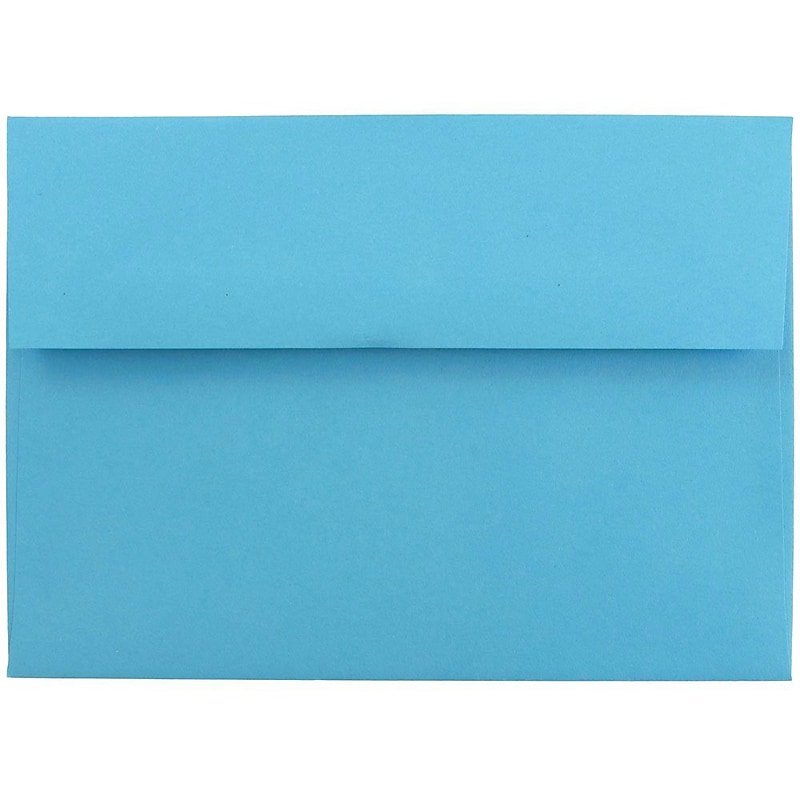 JAM Paper A7 Colored Invitation Envelopes, 5.25 x 7.25, Blue Recycled, Bulk 1000/Carton (54093B) image 1
