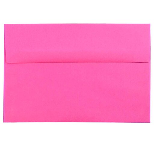 JAM Paper® A8 Colored Invitation Envelopes, 5.5 x 8.125, Ultra Fuchsia
