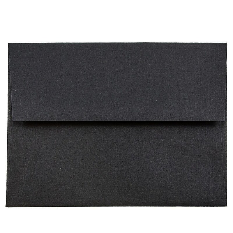 JAM Paper A2 Invitation Envelopes, 4.375 x 5.75, Black Linen, 50/Pack (64345I) image 1
