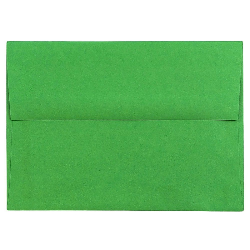 JAM Paper A6 Colored Invitation Envelopes, 4.75 x 6.5, Green Recycled, Bulk 1000/Carton (67195B) image 1