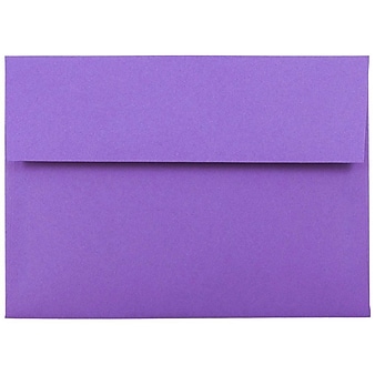 JAM Paper® A7 Colored Invitation Envelopes, 5.25 x 7.25, Violet Purple Recycled, 25/Pack (80278)