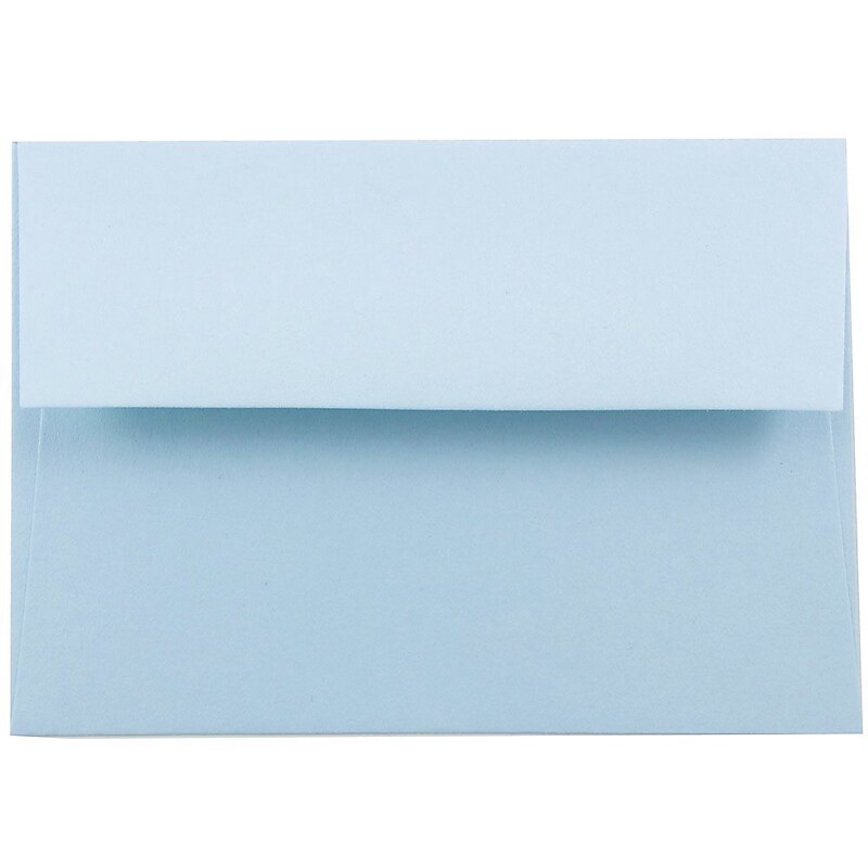 JAM Paper A6 Invitation Envelopes, 4.75 x 6.5, Baby Blue, 25/Pack (155626) image 1