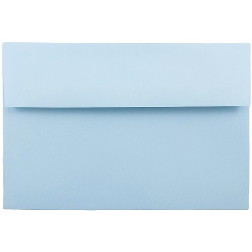 JAM Paper® A9 Invitation Envelopes, 5.75 x 8.75, Baby Blue, 50/Pack (155699I) Staples