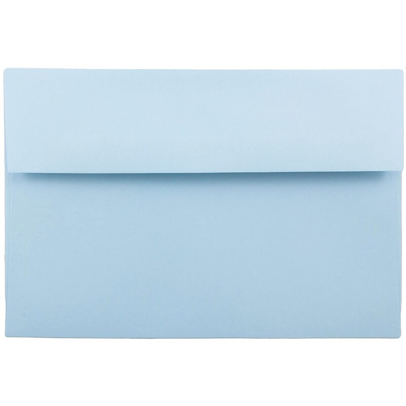 JAM Paper A8 Invitation Envelopes, 5.5 x 8.125, Baby Blue, Bulk 250/Box (155630H) image 1