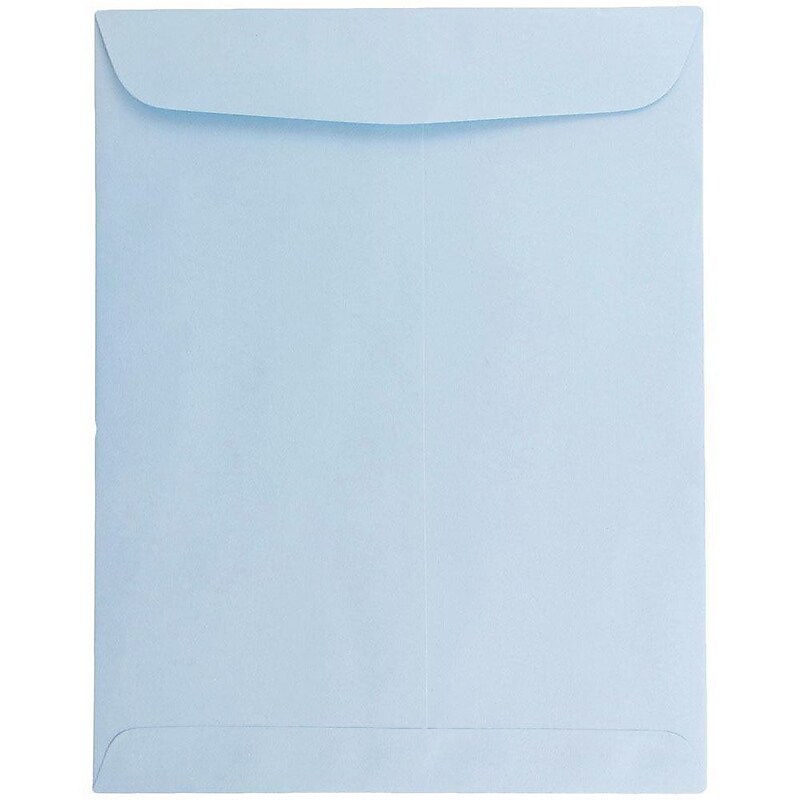 JAM Paper 10" x 13" Open End Catalog Envelopes, Baby Blue, 10/Pack (1286188B) image 1