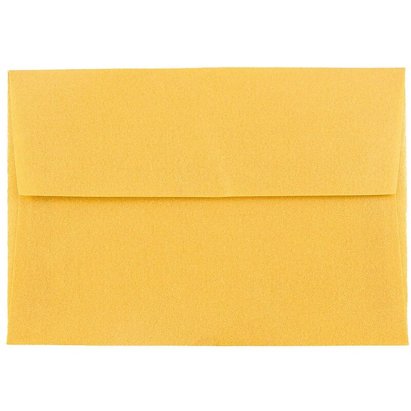 JAM Paper 4Bar A1 Translucent Vellum Invitation Envelopes, 3.625 x 5.125, Gold, 25/Pack (1591606) image 1