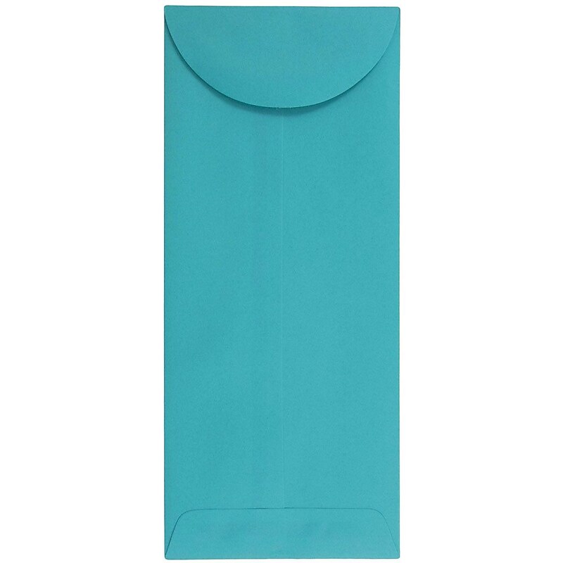 JAM Paper #11 Policy Business Colored Envelopes, 4.5 x 10.375, Sea Blue Recycled, 50/Pack (3156395I) image 1