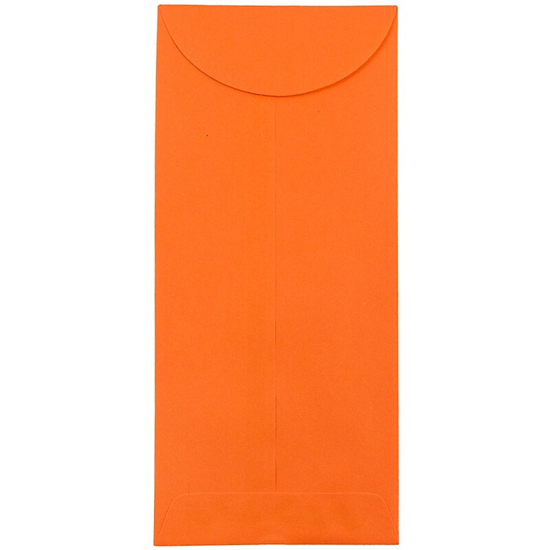 JAM Paper #12 Policy Business Colored Envelopes, 4.75 x 11, Orange Recycled, 25/Pack (3156399) image 1