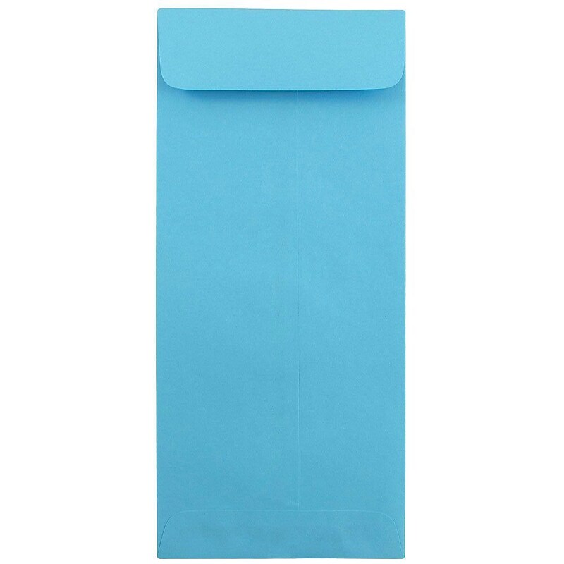 JAM Paper #12 Policy Business Colored Envelopes, 4.75 x 11, Blue Recycled, Bulk 500/Box (3156401H) image 1