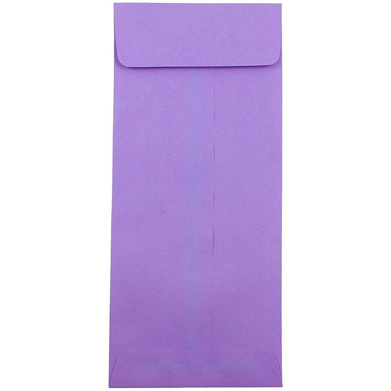 JAM Paper #12 Policy Business Colored Envelopes, 4.75 x 11, Violet Purple Recycled, 50/Pack (4156910I) image 1