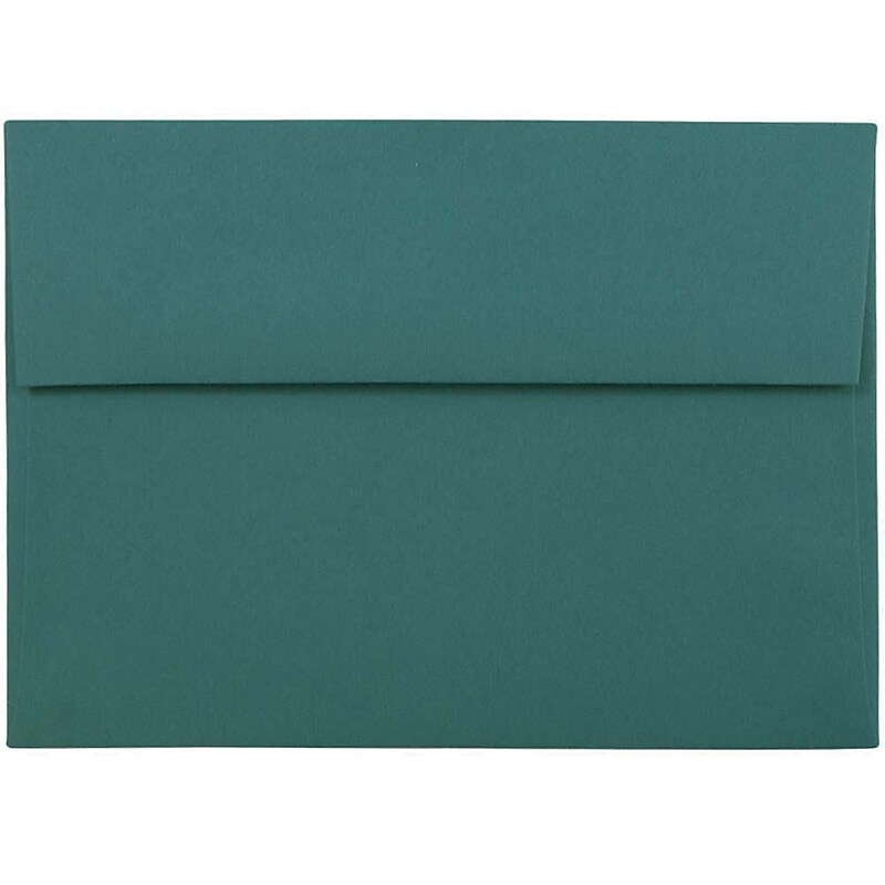 JAM Paper A7 Invitation Envelopes, 5.25 x 7.25, Teal, 25/Pack (21517152) image 1