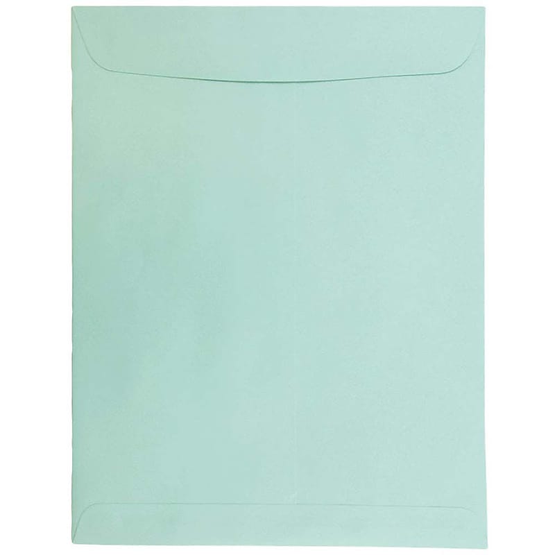 JAM Paper 10 x 13 Open End Catalog Envelopes, Aqua Blue, Bulk 1000/Carton (31287539B) image 1