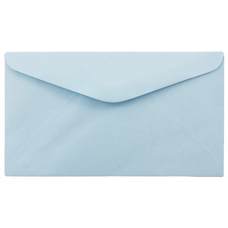 JAM Paper #6 3/4 Business Envelope, 3 5/8" x 6 1/2", Light Blue, 250/Box (557612641H) image 1