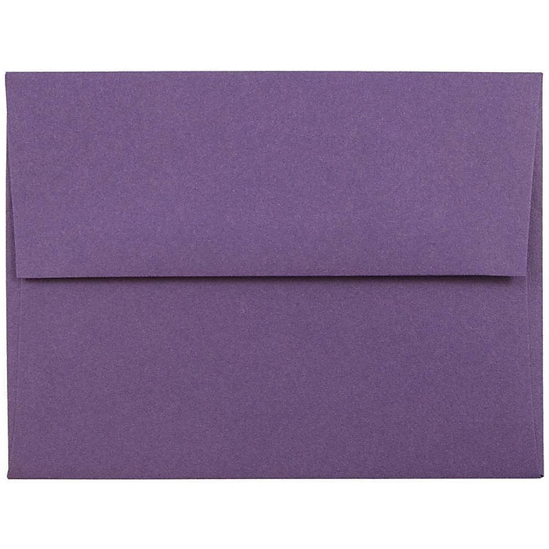 JAM Paper A2 Invitation Envelopes, 4.375 x 5.75, Dark Purple, 50/Pack (563912506I) image 1