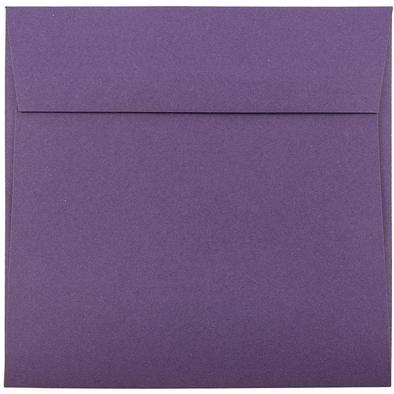 JAM Paper 6 x 6 Square Invitation Envelopes, Dark Purple, Bulk 250/Box (563912522H) image 1