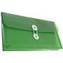 JAM Paper® Plastic Envelopes with Button and String Tie Closure, #10 Business Booklet, 5.25 x 10, Green, 12/Pack (921B1GR)~#|#~m003905121_sc7