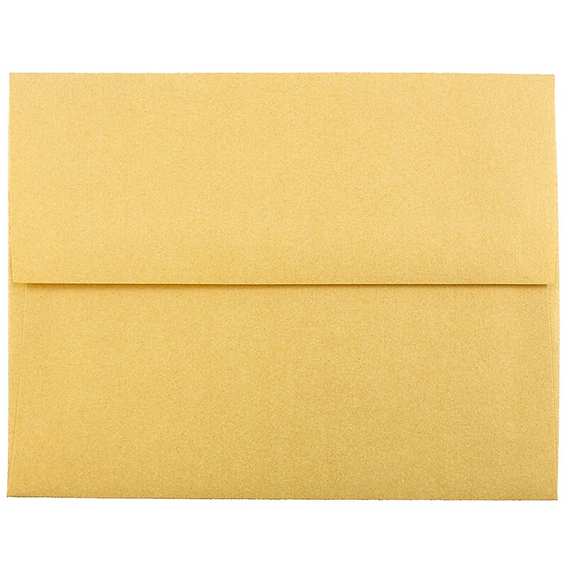 JAM Paper A2 Metallic Invitation Envelopes, 4.375 x 5.75, Stardream Gold, Bulk 1000/Carton (GCST608B) image 1