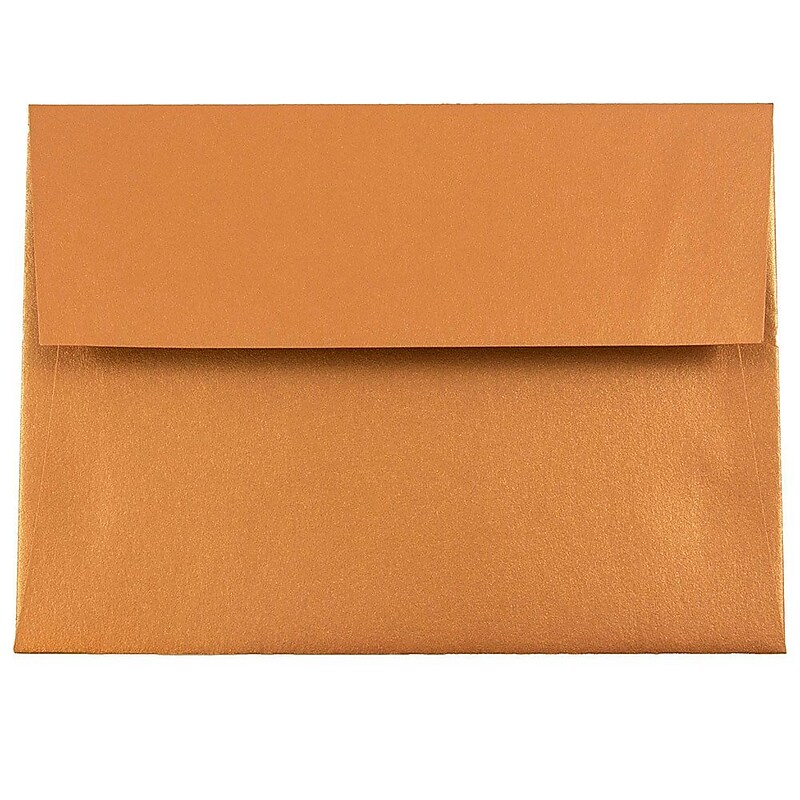 JAM Paper A6 Metallic Invitation Envelopes, 4.75 x 6.5, Stardream Copper, Bulk 250/Box (GCST651H) image 1