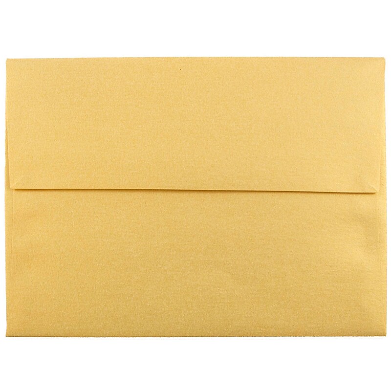 JAM Paper A6 Metallic Invitation Envelopes, 4.75 x 6.5, Stardream Gold, Bulk 250/Box (GCST658H) image 1