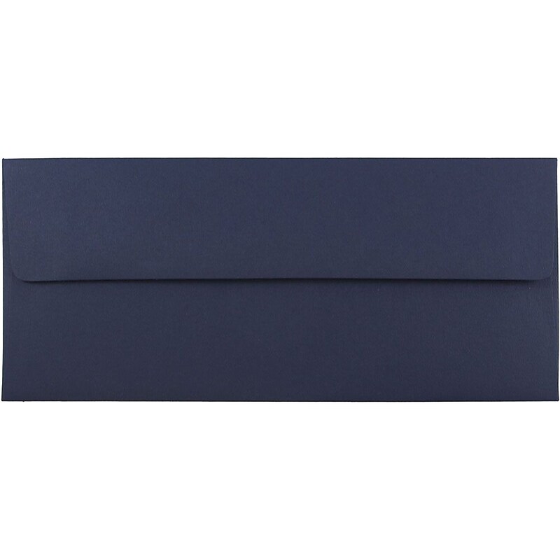 JAM Paper #10 Business Envelopes, 4.125 x 9.5, Navy Blue, Bulk 1000/Carton (LEBA367B) image 1