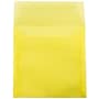 JAM Paper 5.5 x 5.5 Square Translucent Vellum Invitation Envelopes, Primary Yellow, Bulk 250/Box (PACV506H)~#|#~m003905174_sc7