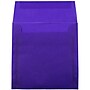 JAM Paper 5.5 x 5.5 Square Translucent Vellum Invitation Envelopes, Primary Blue, Bulk 250/Box (PACV507H)~#|#~m003905176_sc7