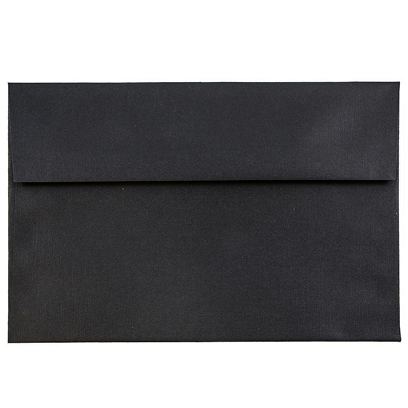 JAM Paper A7 Invitation Envelopes, 5.25 x 7.25, Black Linen, Bulk 1000/Carton (V01205B) image 1