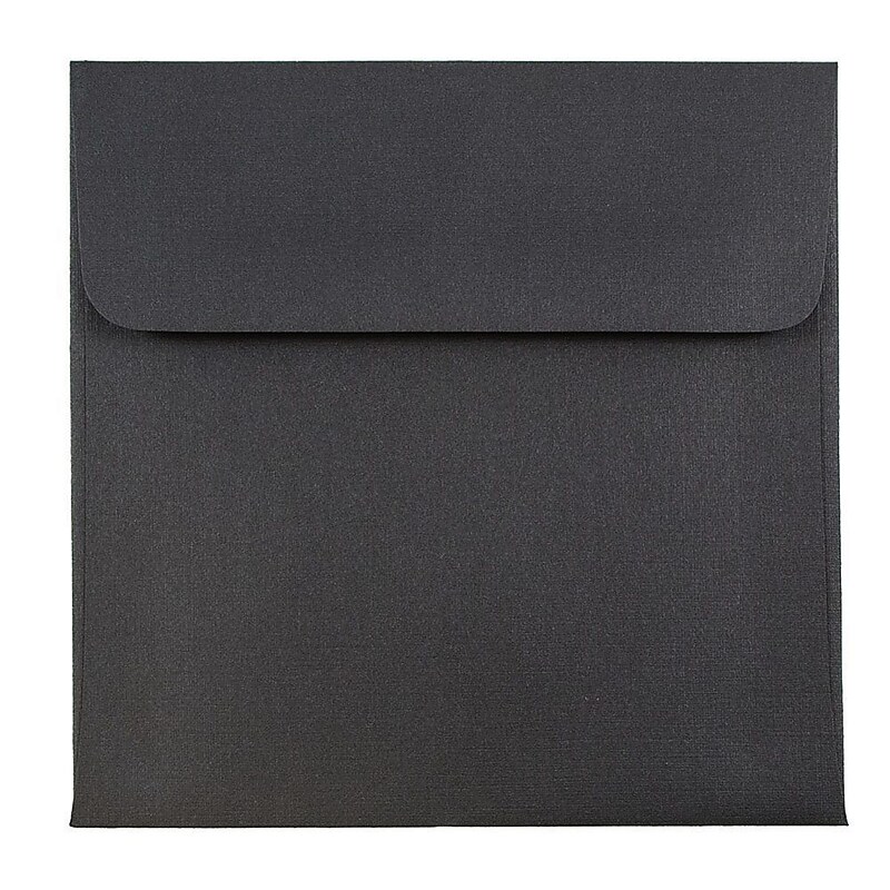 JAM Paper 5 x 5 Square Invitation Envelopes, Black Linen, Bulk 250/Box (V01209H) image 1