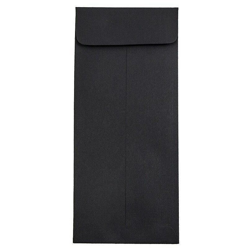 JAM Paper #10 Policy Business Envelopes, 4.125 x 9.5, Black Linen, Bulk 1000/Carton (V01218B) image 1