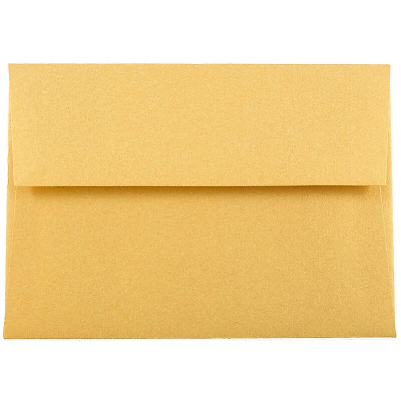 JAM Paper 4Bar A1 Metallic Invitation Envelopes, 3.625 x 5.125, Stardream Gold, 25/Pack (V018244) image 1