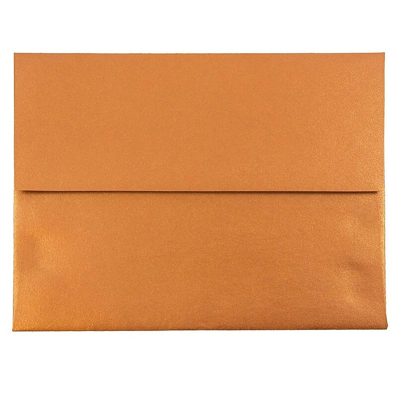 JAM Paper A2 Metallic Invitation Envelopes, 4.375 x 5.75, Stardream Copper, 25/Pack (V018251) image 1