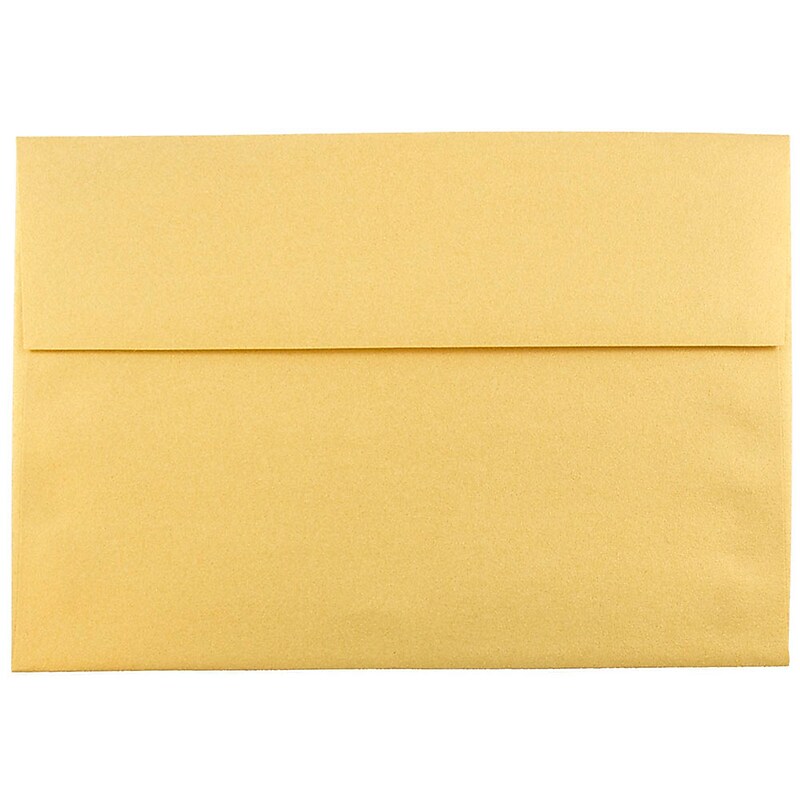 JAM Paper A8 Metallic Invitation Envelopes, 5.5 x 8.125, Stardream Gold, 25/Pack (V018295) image 1