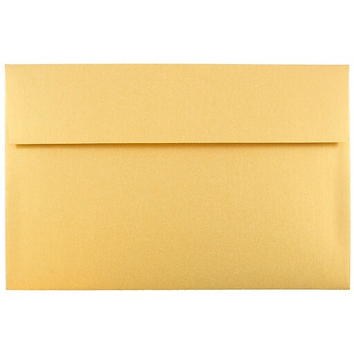 JAM Paper® A10 Metallic Invitation Envelopes, 6 x 9.5, Stardream Gold