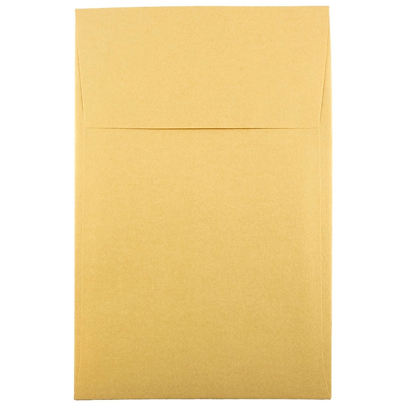 JAM Paper A10 Policy Metallic Invitation Envelopes, 6 x 9.5, Stardream Gold, 25/Pack (V018304) image 1