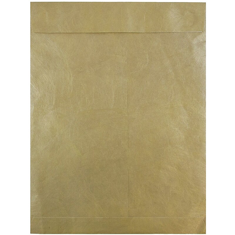 JAM Paper Tear-Proof Tyvek Open End Catalog Envelopes, Gold, 10" x 13", 25/Pack (V021378) image 1