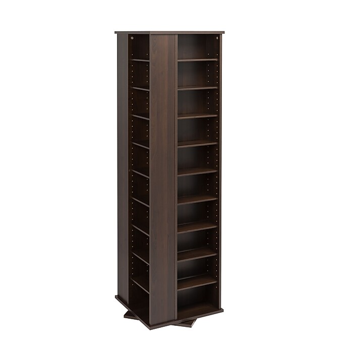 Prepac™ Large 4-Sided Spinning Tower, Espresso | Staples