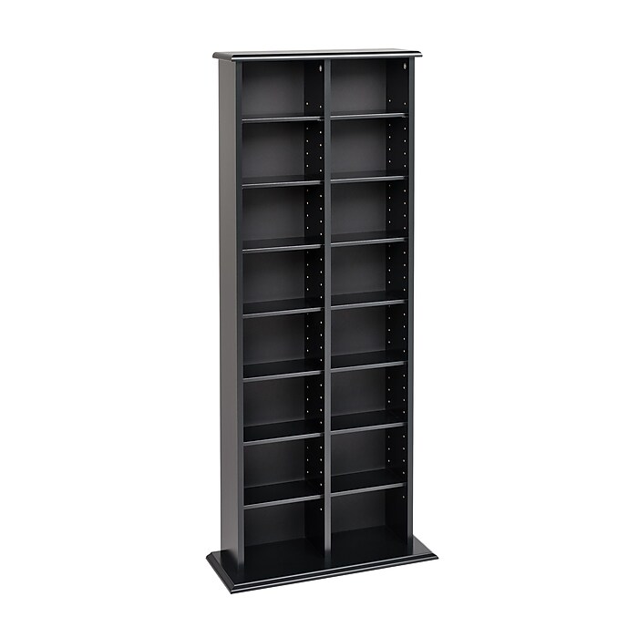 Prepac™ Double Multimedia Storage Tower, Black (BMA-0320) | Staples