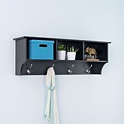 Prepac™ Sonoma Entryway Cubbie Shelf, 48" x 11.5", Black (BEC-4816)