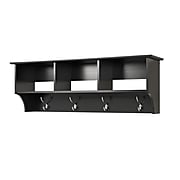 Prepac™ Sonoma Entryway Cubbie Shelf, 48" x 11.5", Black (BEC-4816)