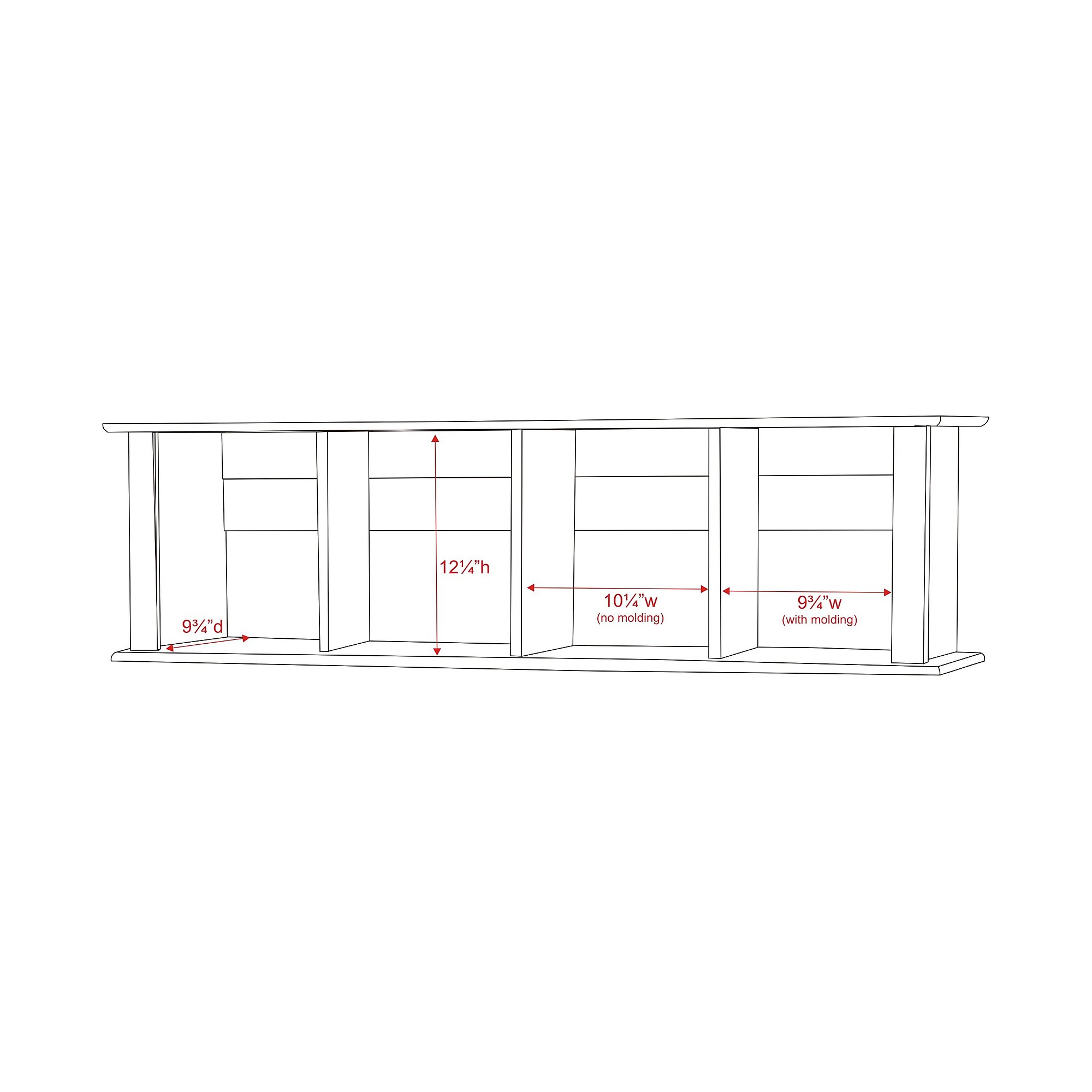 Prepac Wall Mounted Desk Hutch, 48″ x 11.5″, White (WHD-1348) Sansujyuku sansujyuku.com