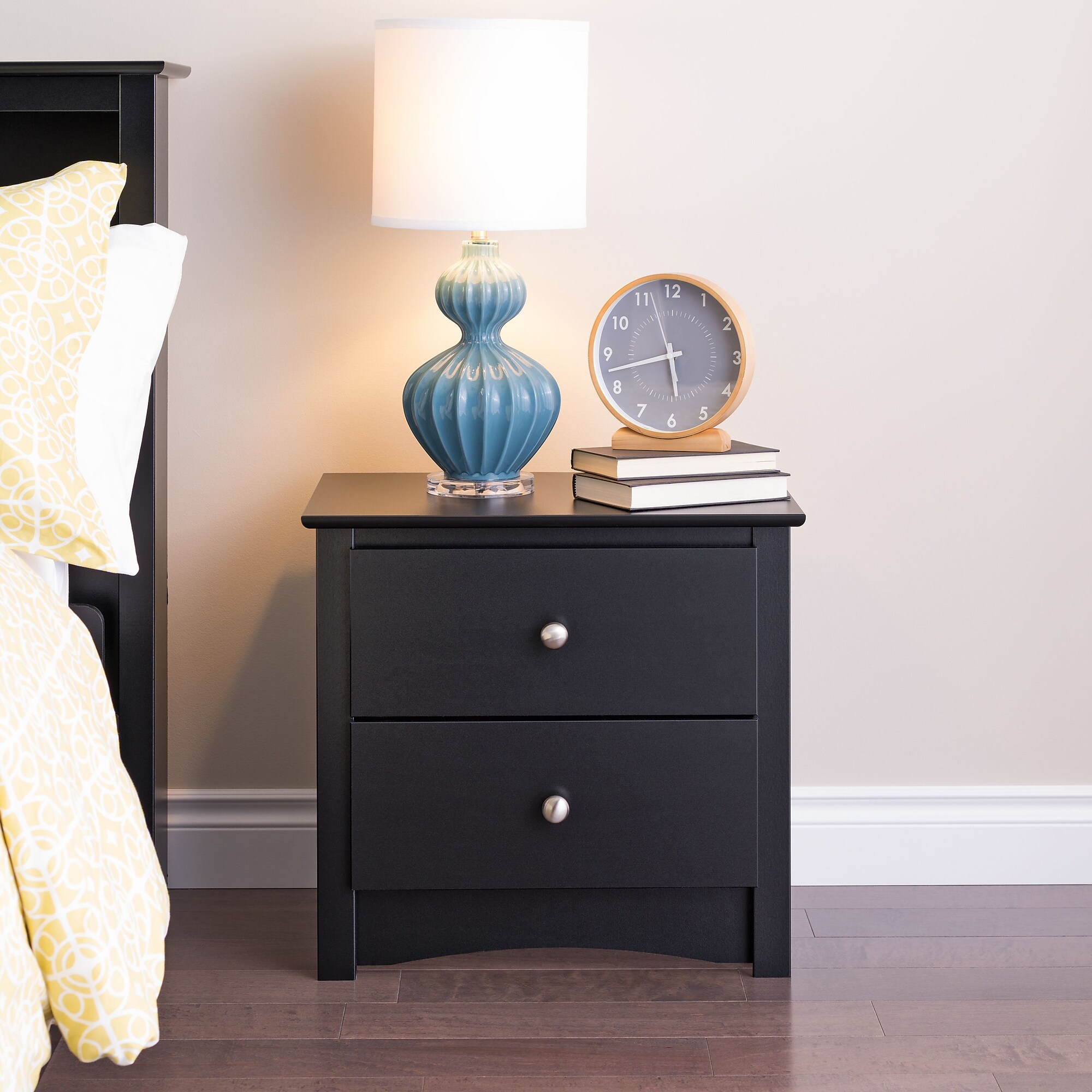 Prepac 21.75″ Sonoma 2 Drawer Nightstand, Black Sansujyuku sansujyuku.com