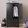 Prepac™ Sonoma Composite Wood 2 Drawer Armoire, Black~#|#~m003905417_sc7