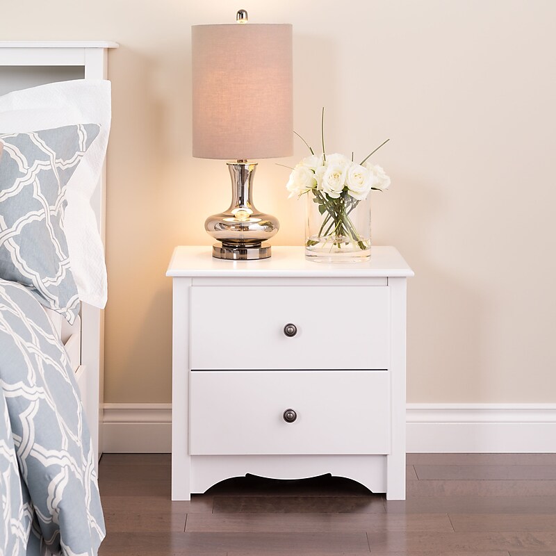 Prepac™ 21.75" Monterey 2 Drawer Nightstand, White image 1
