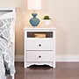 Prepac™ 28" Monterey Tall 2 Drawer Nightstand With Open Shelf, White~#|#~m003905437_sc7