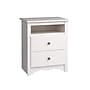 Prepac™ 28" Monterey Tall 2 Drawer Nightstand With Open Shelf, White~#|#~m003905438_sc7