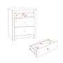Prepac™ 28" Monterey Tall 2 Drawer Nightstand With Open Shelf, White~#|#~m003905439_sc7